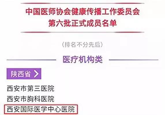 喜訊！西安國(guó)際醫(yī)學(xué)中心醫(yī)院成為中國(guó)醫(yī)師協(xié)會(huì)健康傳播工作委員會(huì)新成員！